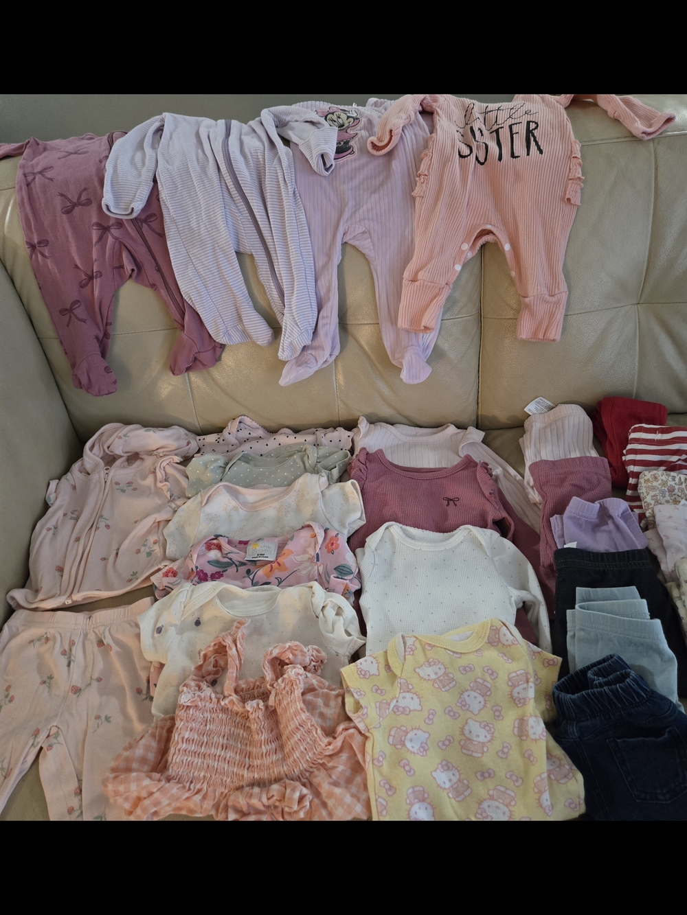 Carter's Baby Girl Clothing Lot - Pink, Purple, Peach, Yellow, White